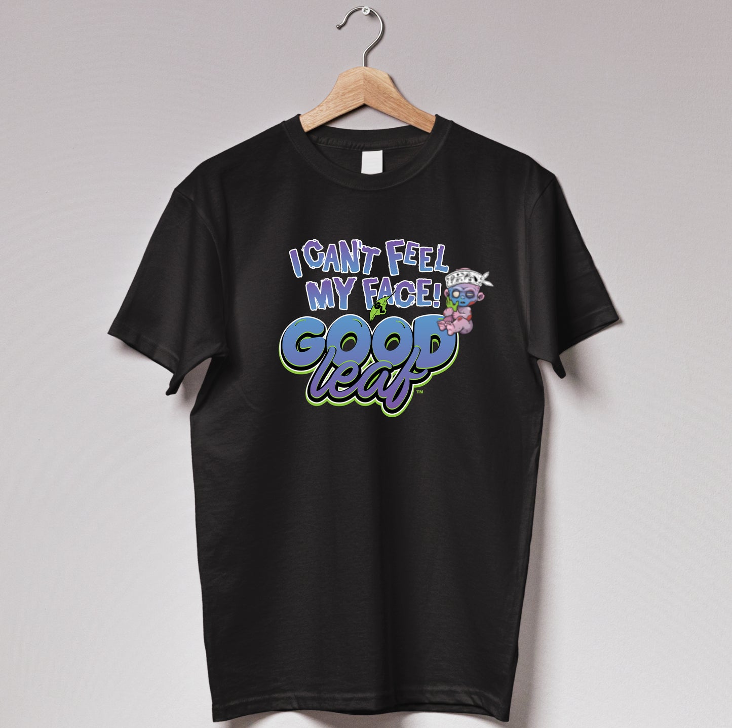 I Can't Feel My Face! GoodLeaf Tee (Black)
